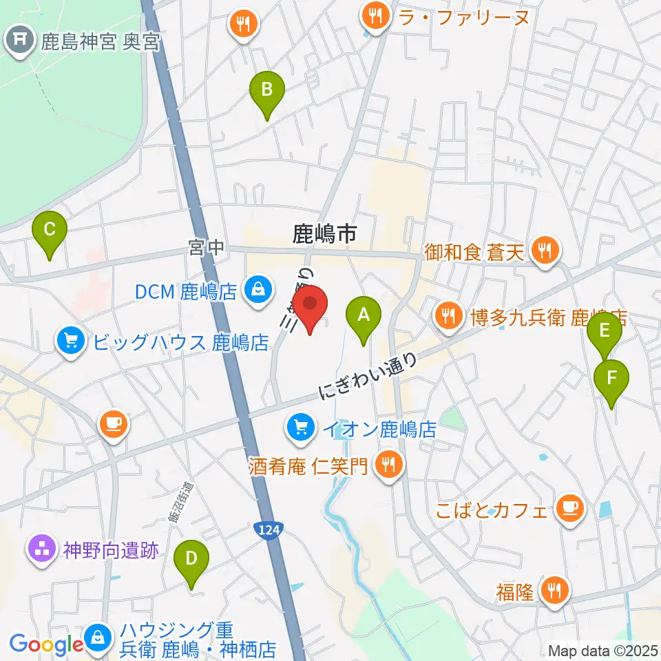 高正U&Iセンターホール周辺のホテル一覧地図