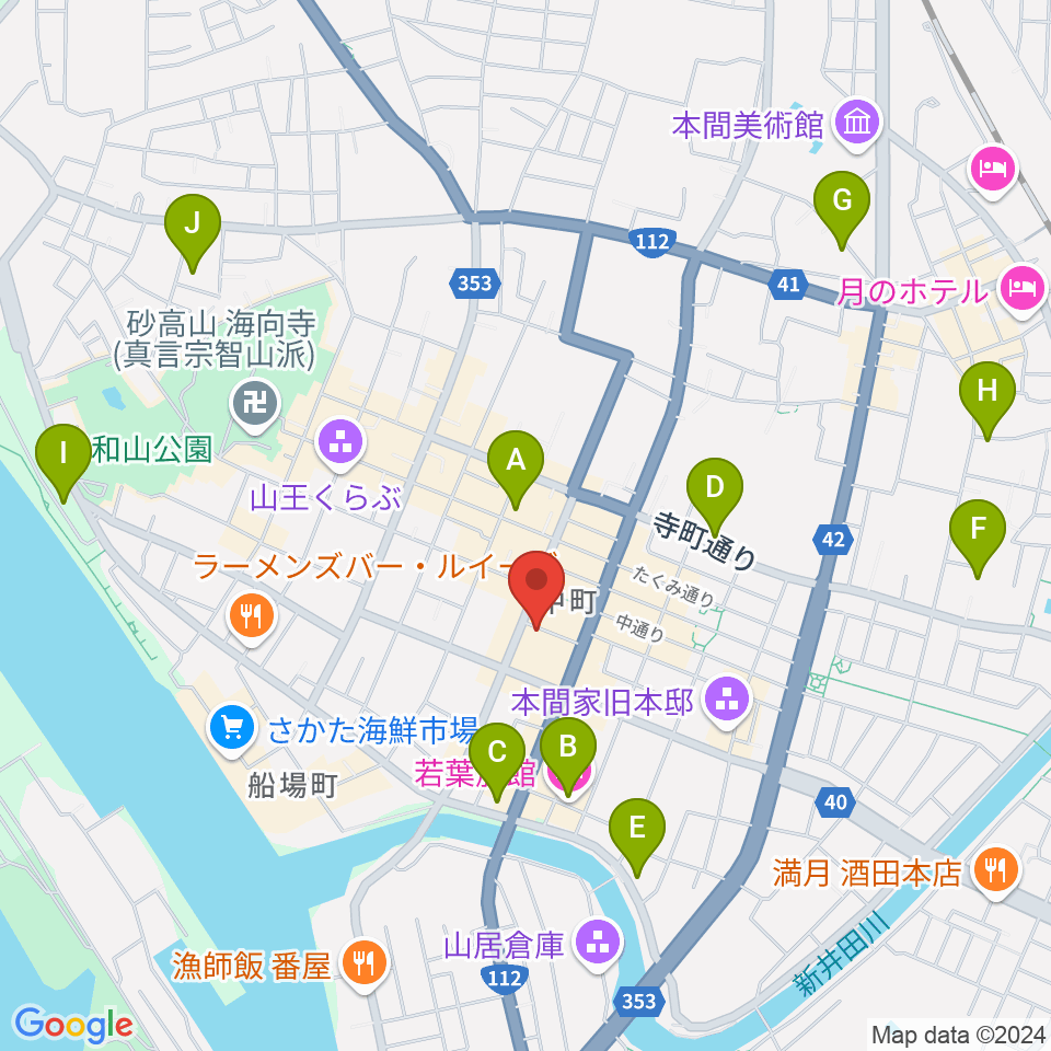 酒田hope周辺のホテル一覧地図