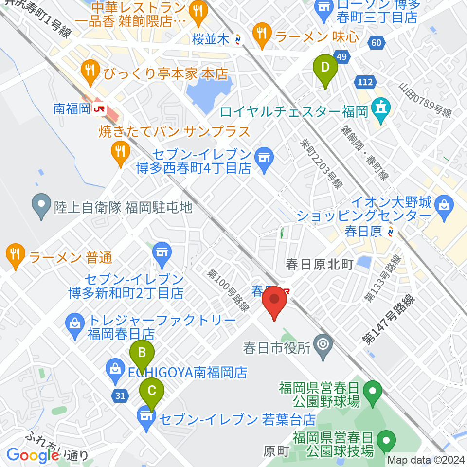 クローバープラザ周辺のホテル一覧地図