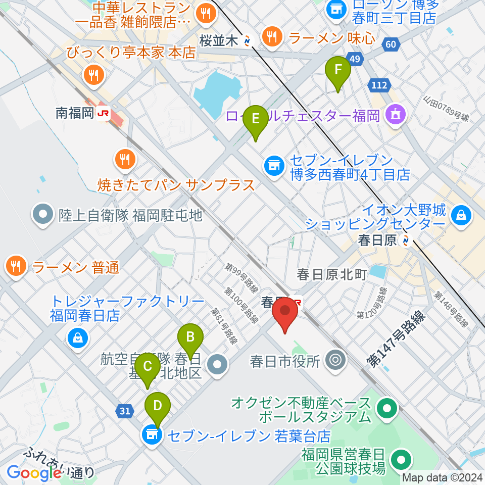 クローバープラザ周辺のホテル一覧地図