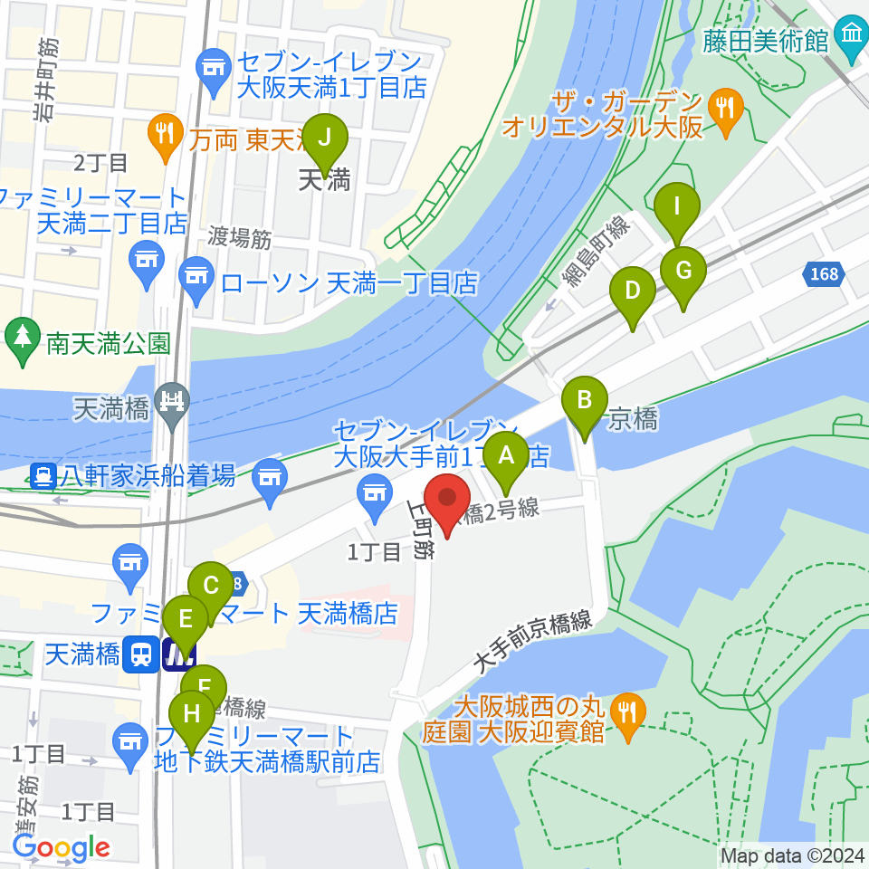 大阪ドーンセンター周辺のホテル一覧地図