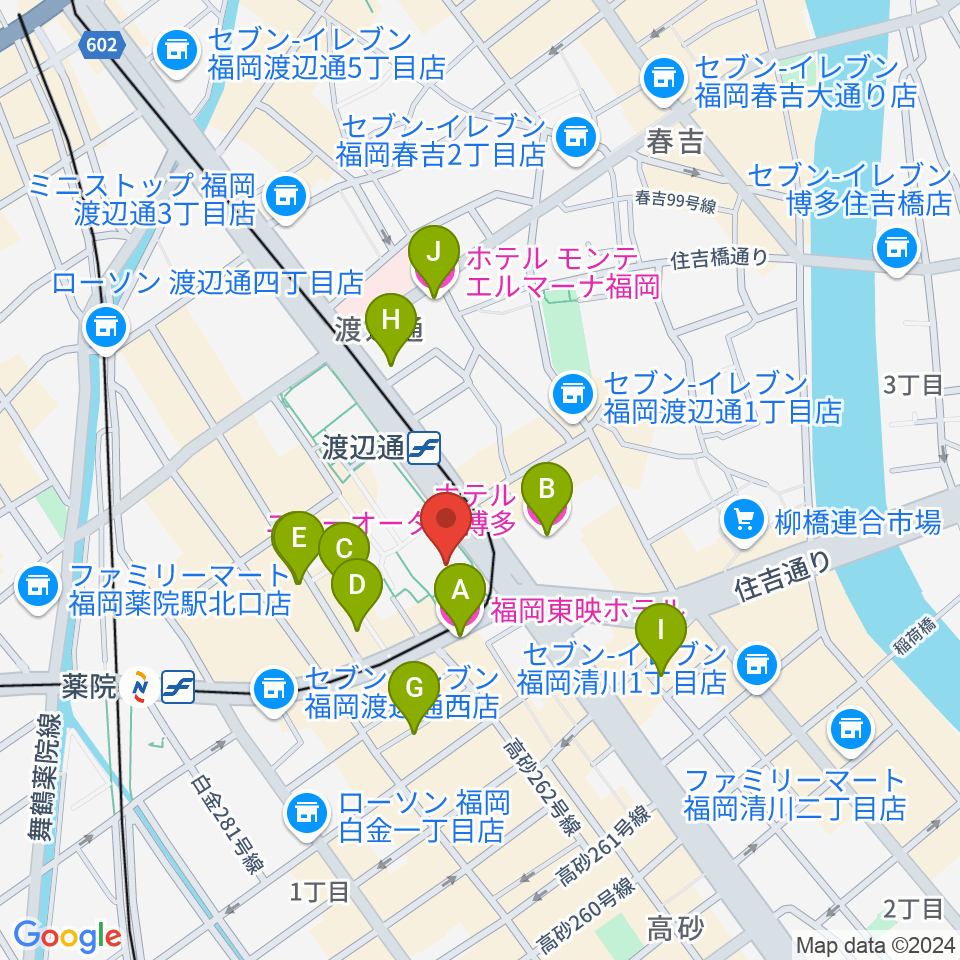 電気ビルみらいホール周辺のホテル一覧地図