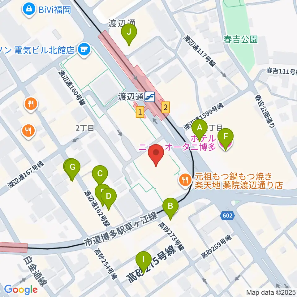 電気ビルみらいホール周辺のホテル一覧地図