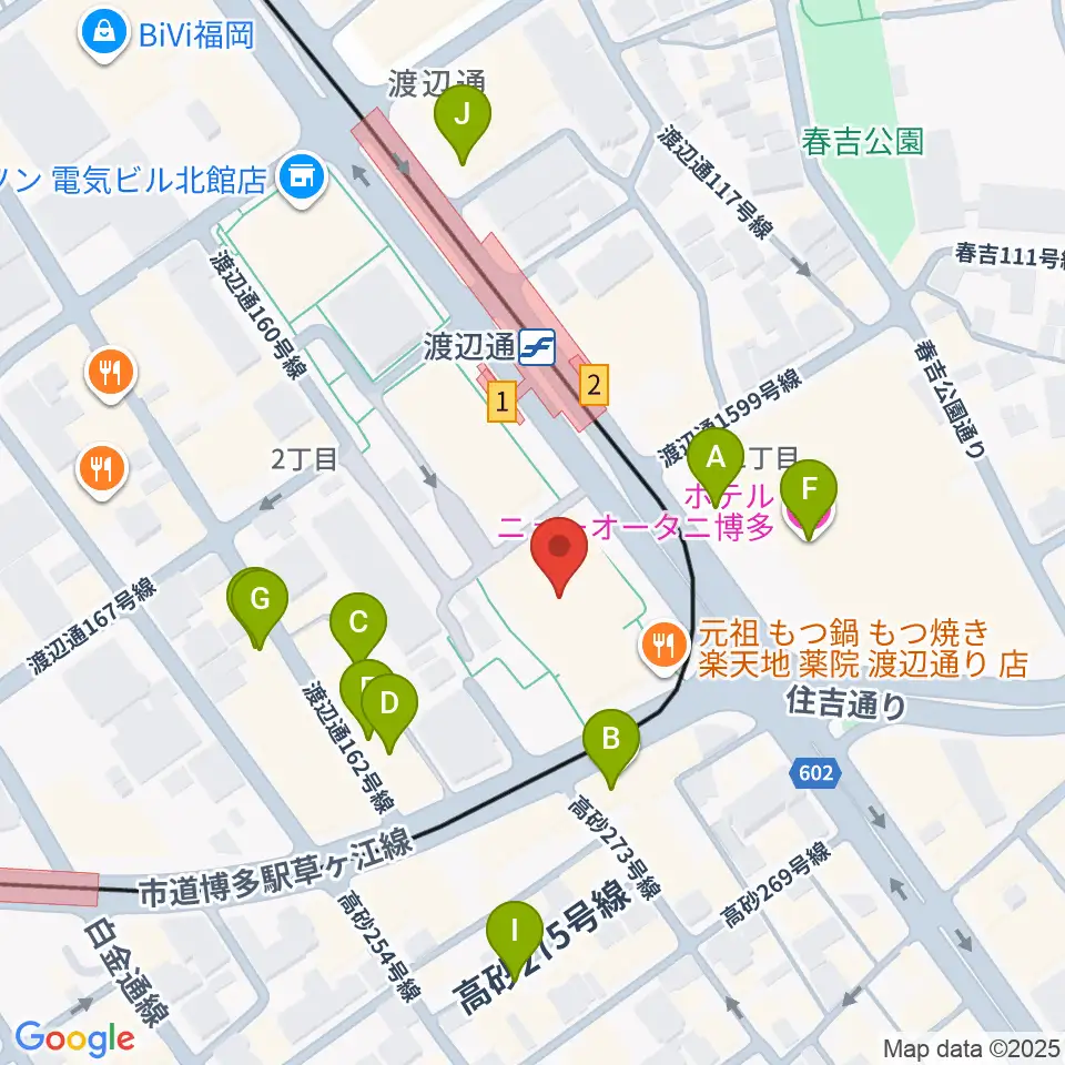 電気ビルみらいホール周辺のホテル一覧地図