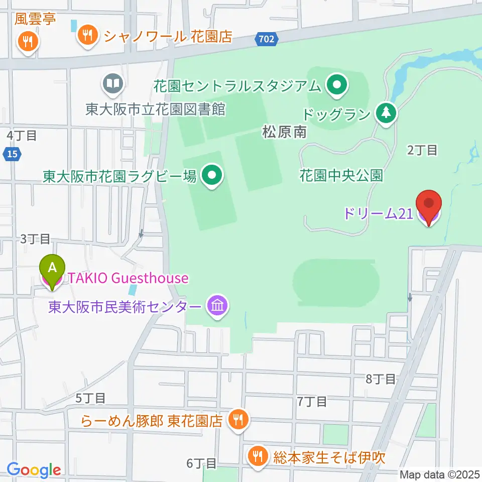 ドリーム21周辺のホテル一覧地図