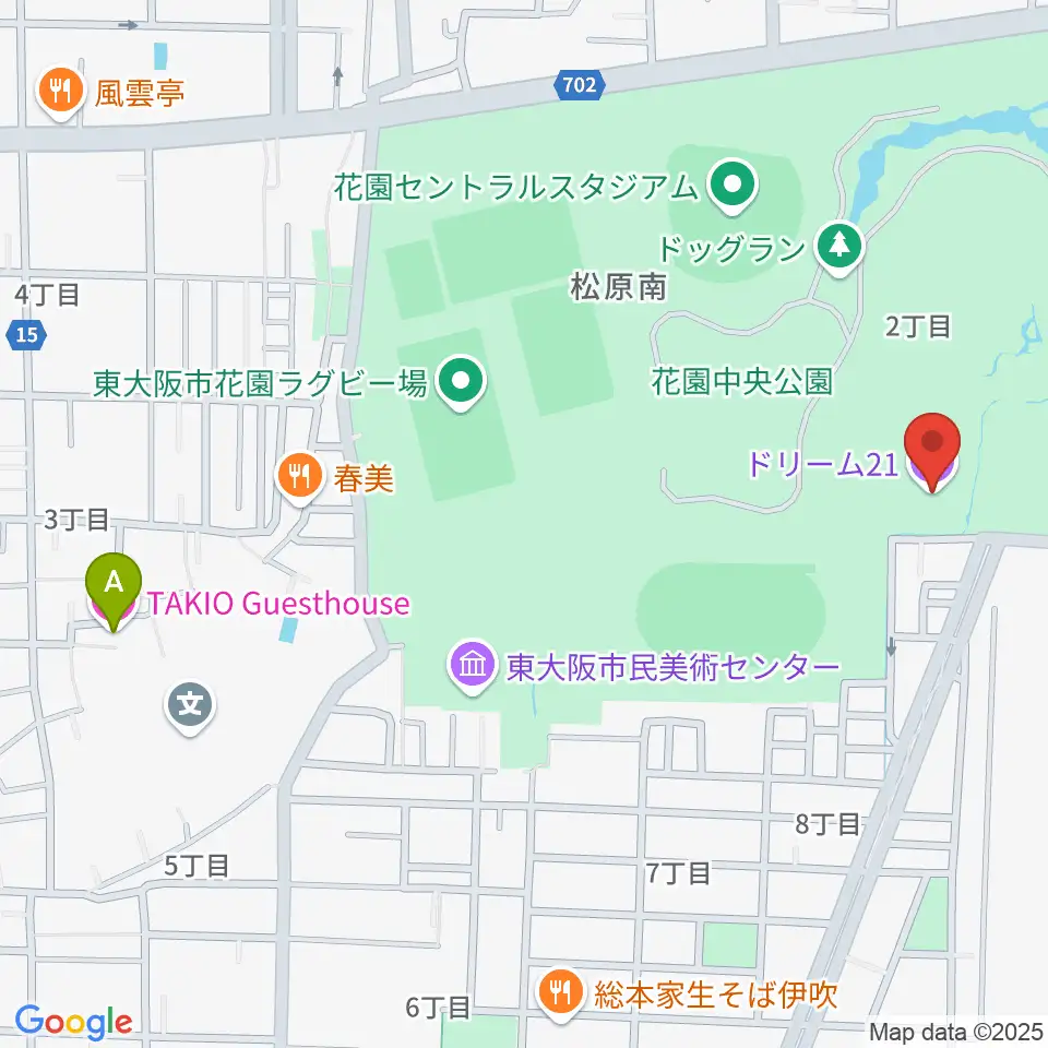 ドリーム21周辺のホテル一覧地図