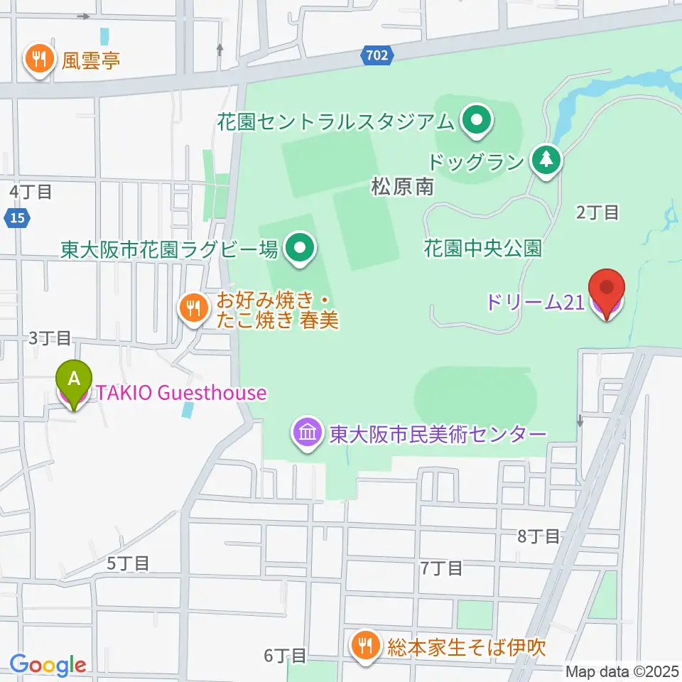 ドリーム21周辺のホテル一覧地図