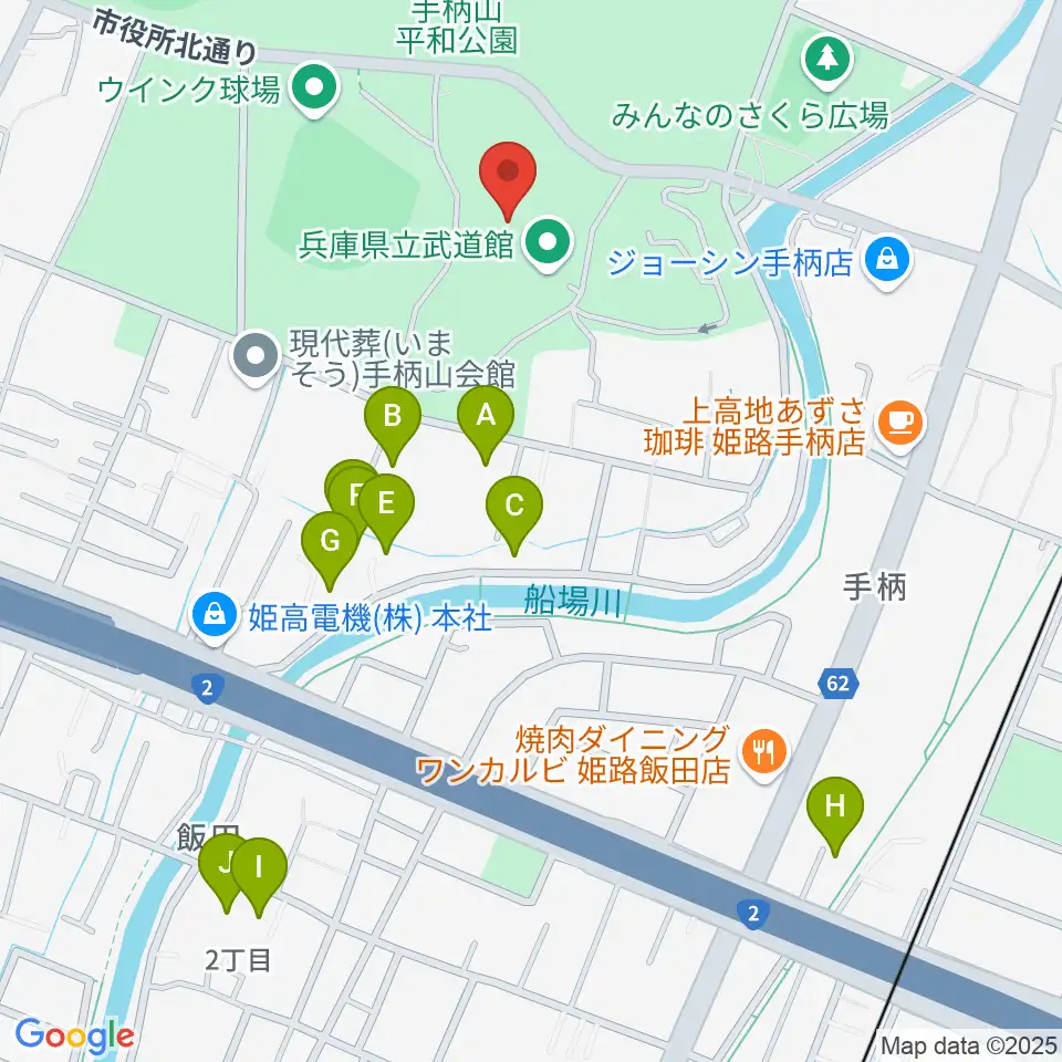 兵庫県立武道館周辺のホテル一覧地図