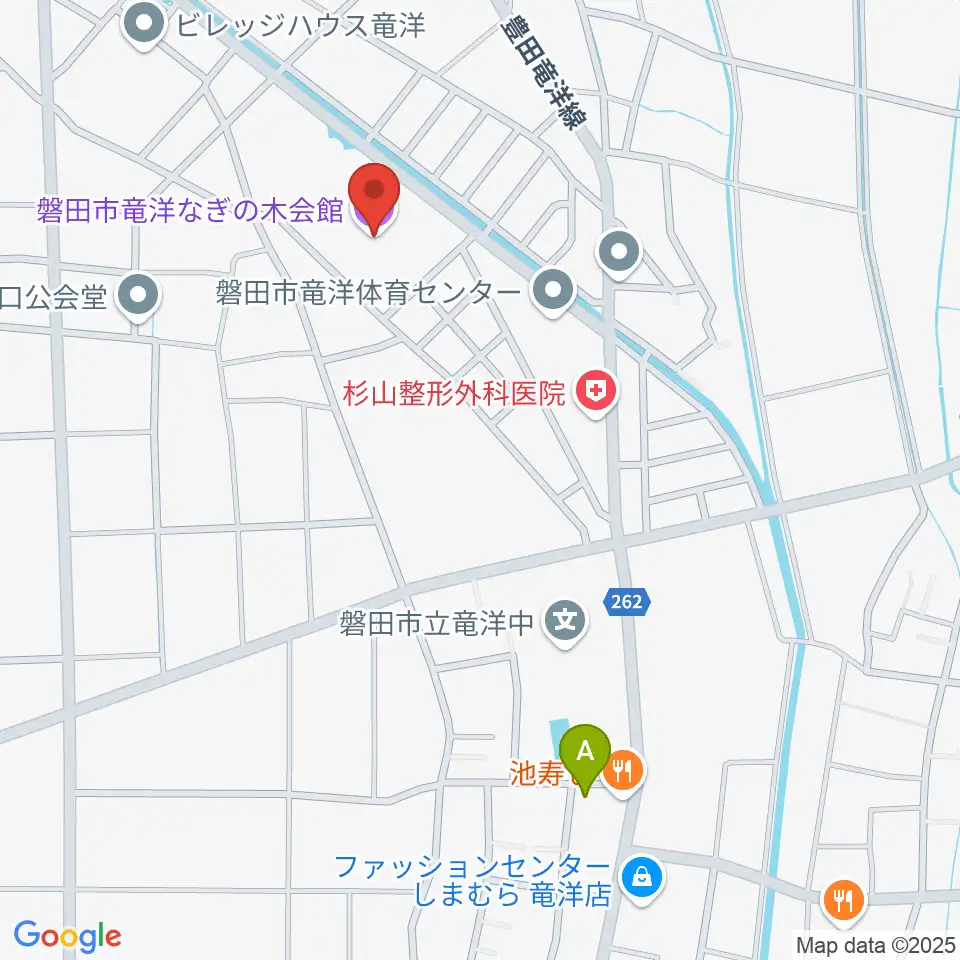 磐田市竜洋なぎの木会館周辺のホテル一覧地図