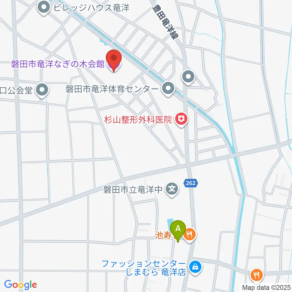 磐田市竜洋なぎの木会館周辺のホテル一覧地図