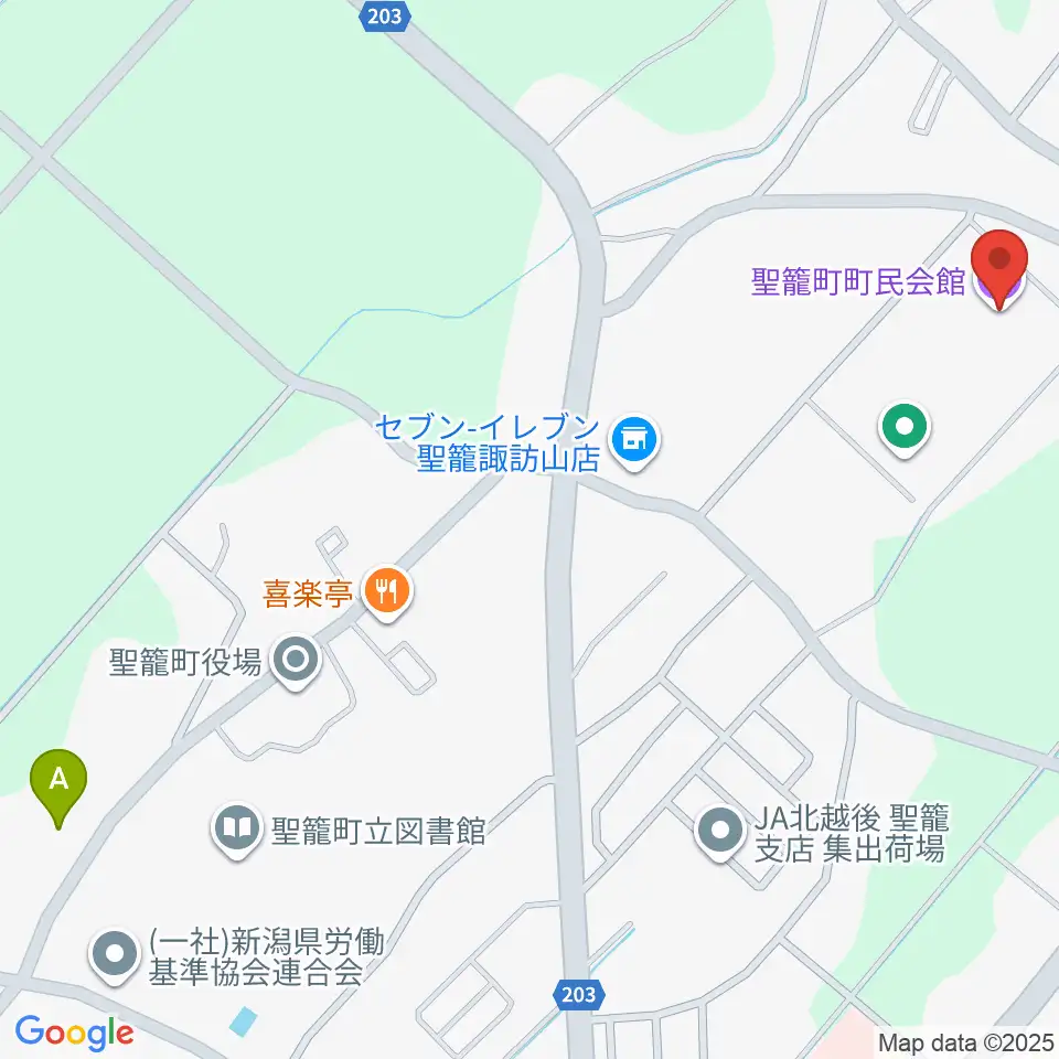 聖籠町文化会館周辺のホテル一覧地図