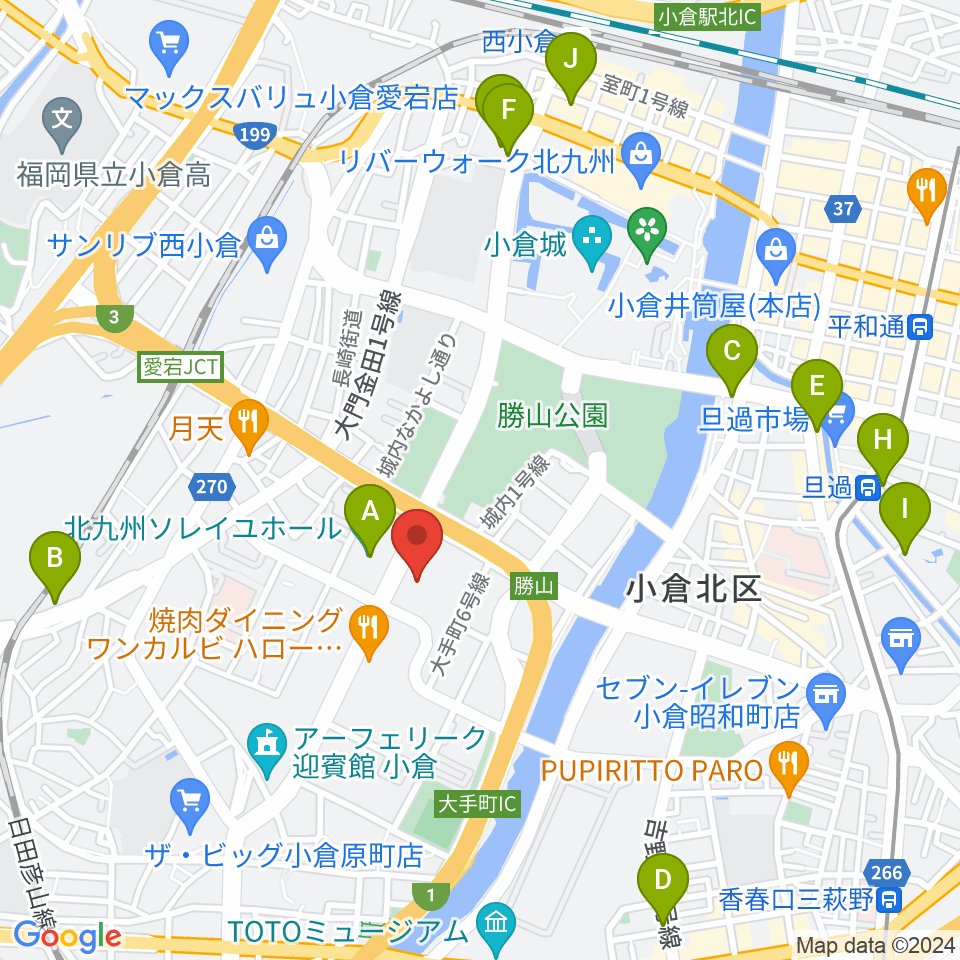 北九州市立男女共同参画センター・ムーブ周辺のホテル一覧地図