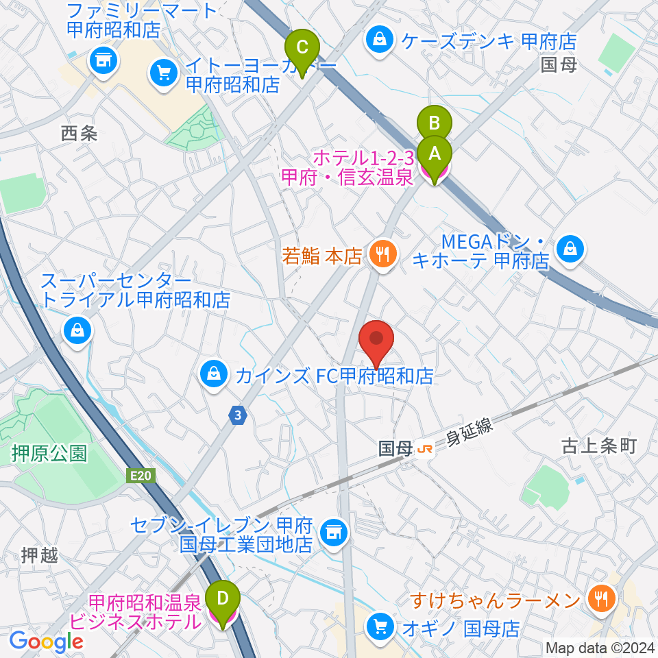 土屋バイオリンチェロ教室周辺のホテル一覧地図