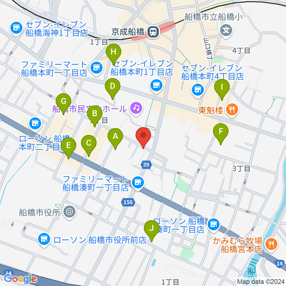 スカイワードミュージックスクール周辺のホテル一覧地図