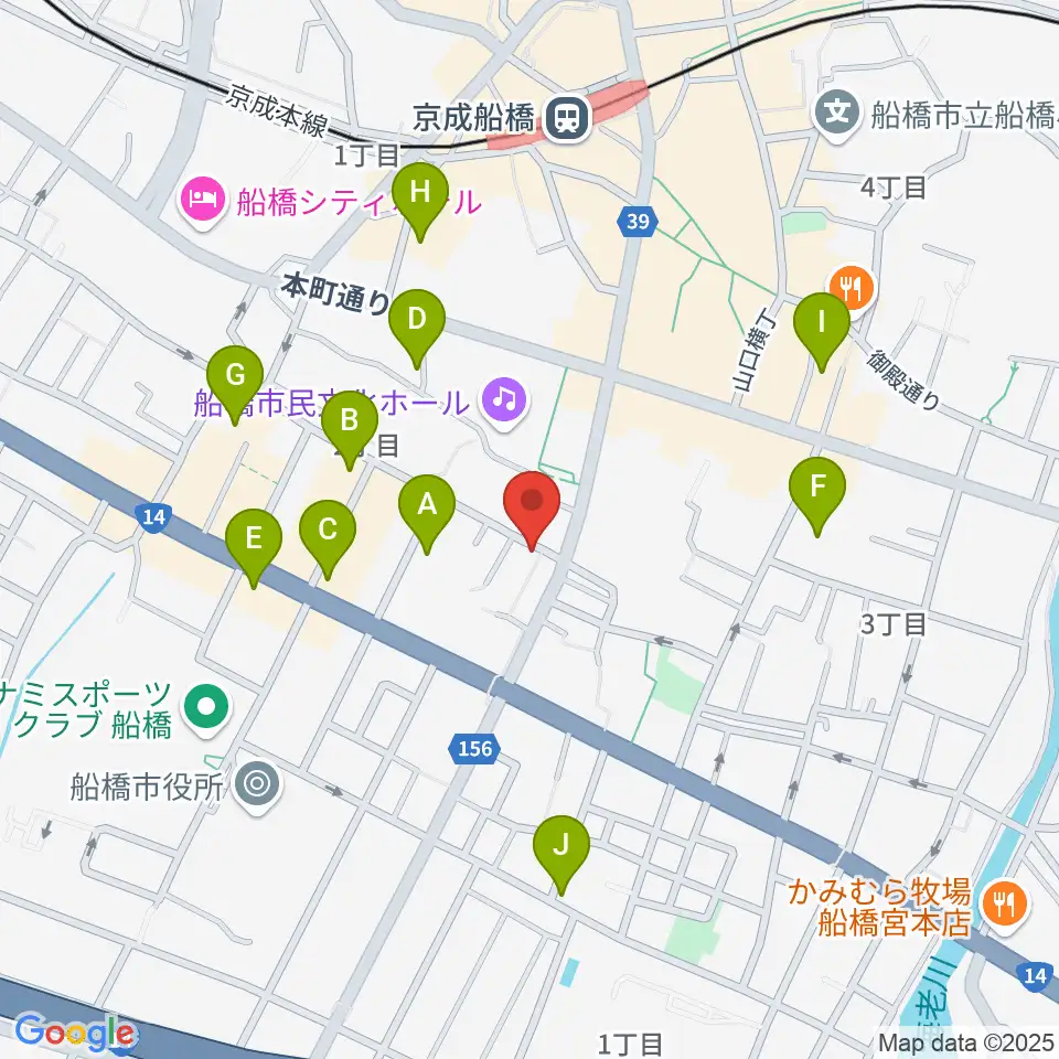 スカイワードミュージックスクール周辺のホテル一覧地図