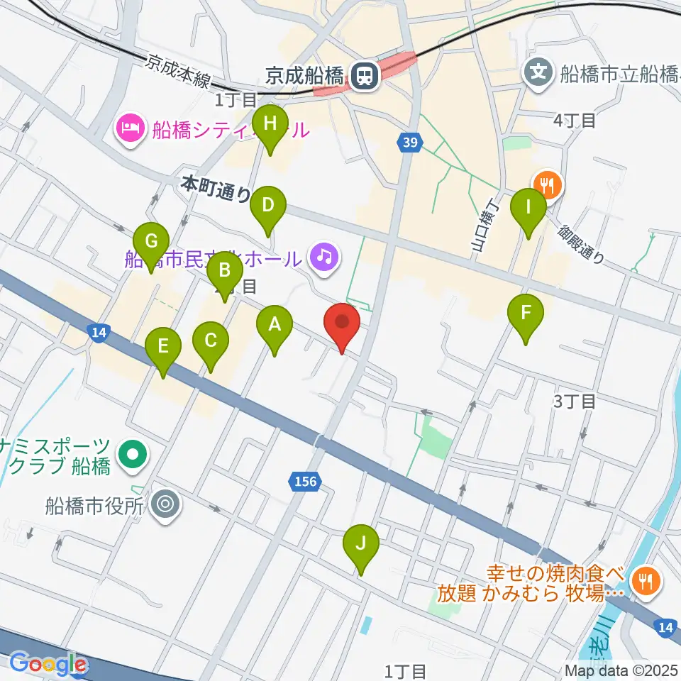 スカイワードミュージックスクール周辺のホテル一覧地図