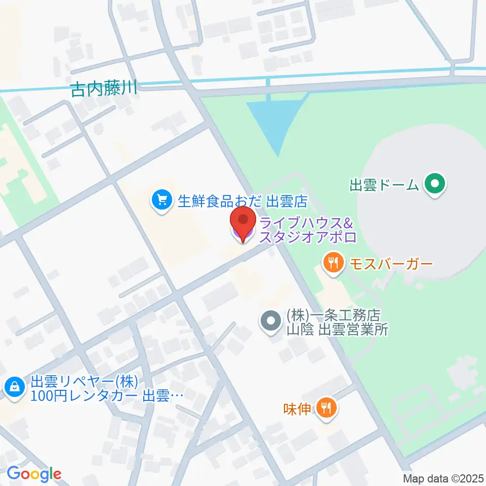 出雲アポロ周辺のホテル一覧地図