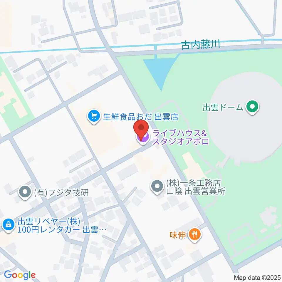出雲アポロ周辺のホテル一覧地図