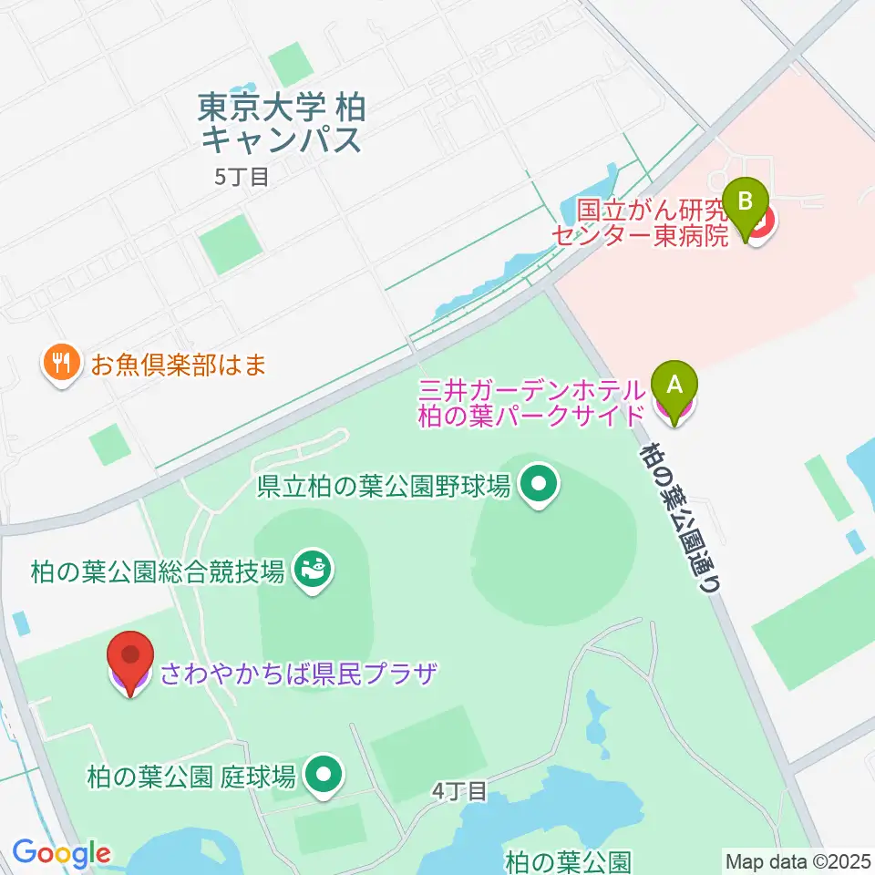 さわやかちば県民プラザ周辺のホテル一覧地図