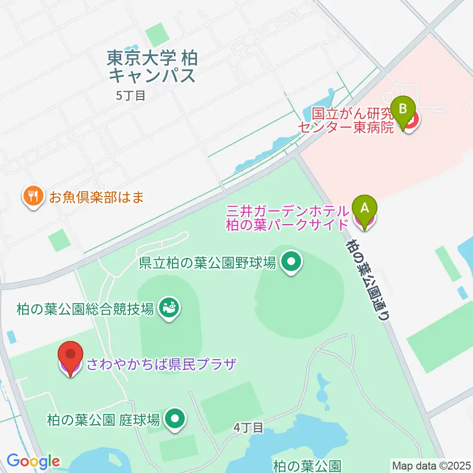 さわやかちば県民プラザ周辺のホテル一覧地図