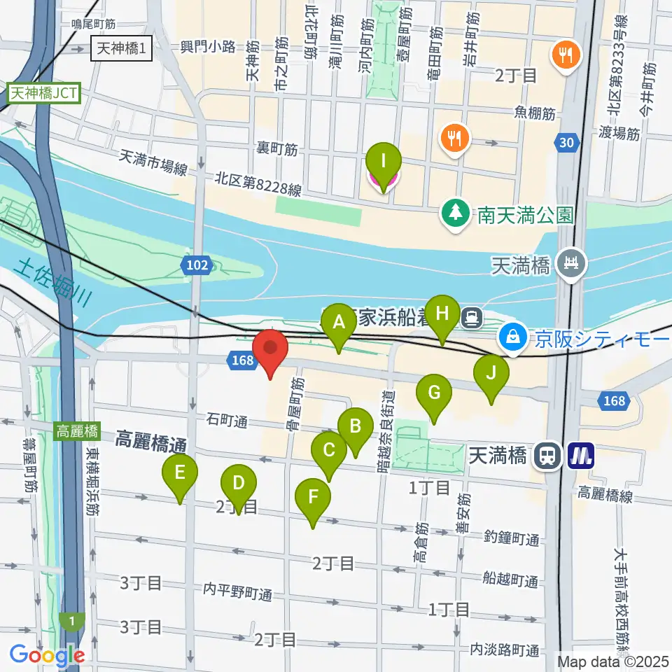 エル・おおさか 大阪府立労働センター周辺のホテル一覧地図