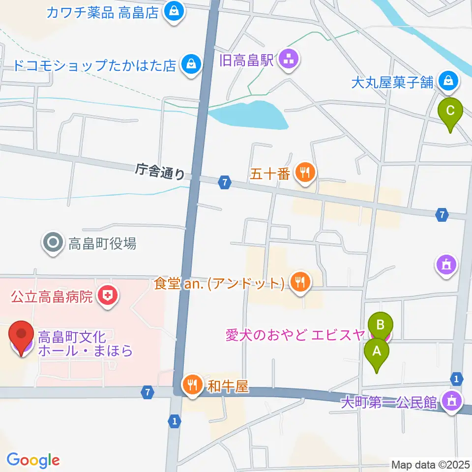 高畠町文化ホール まほら周辺のホテル一覧地図