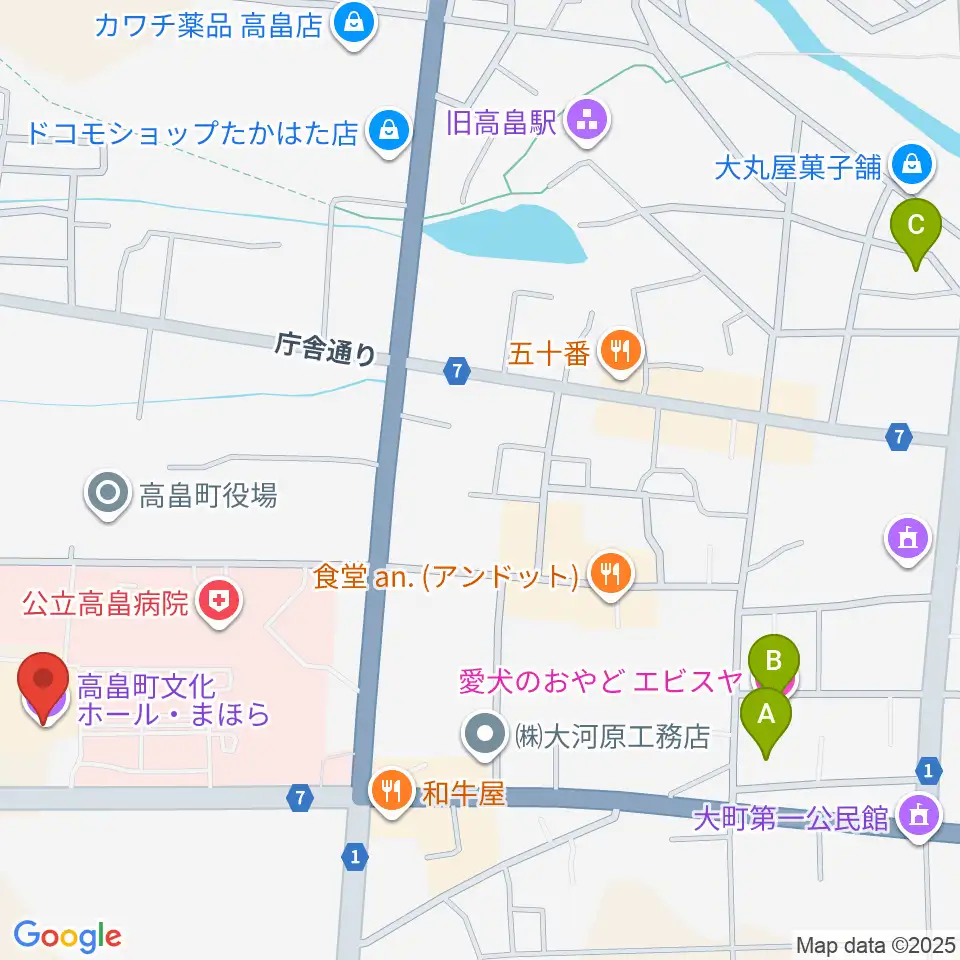 高畠町文化ホール まほら周辺のホテル一覧地図