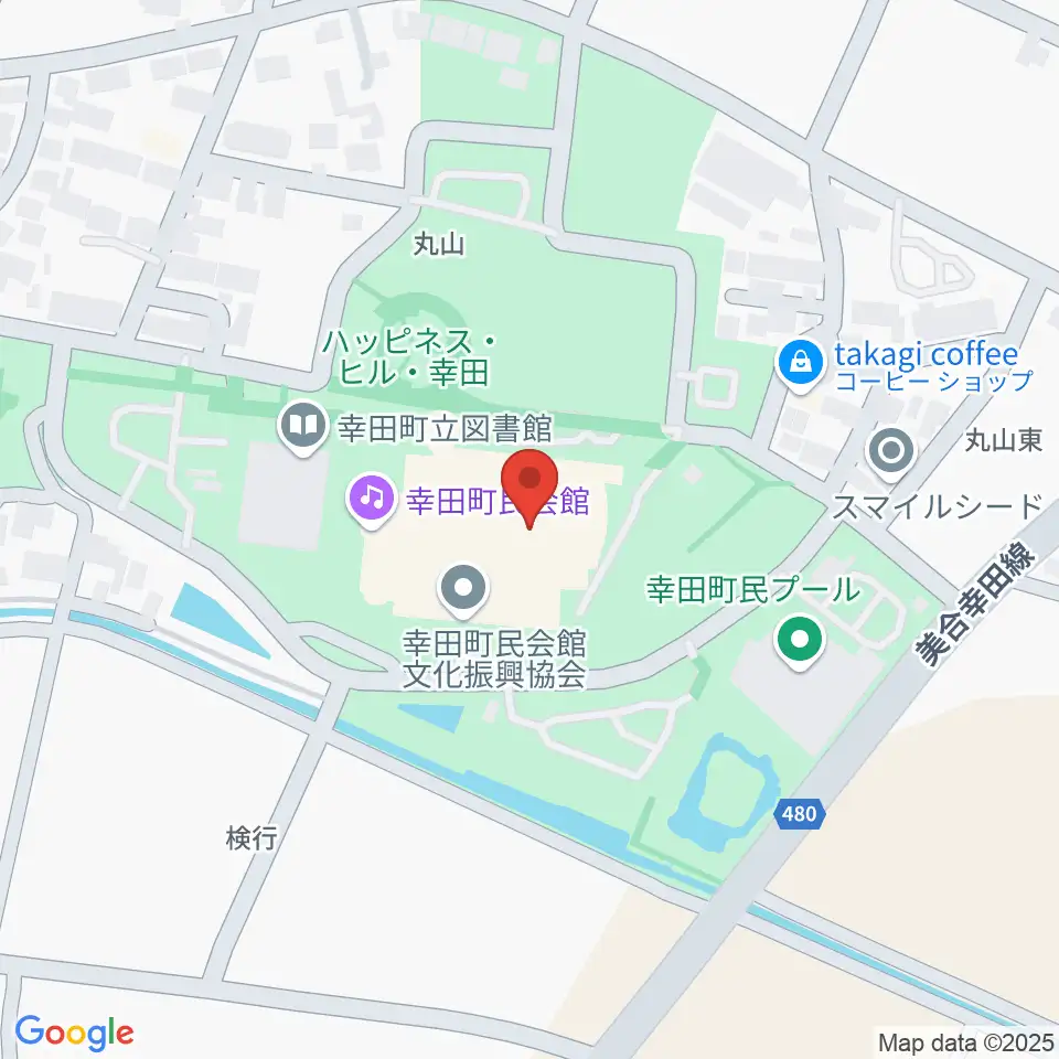 幸田町民会館周辺のホテル一覧地図