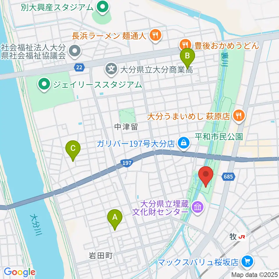 平和市民公園能楽堂周辺のホテル一覧地図