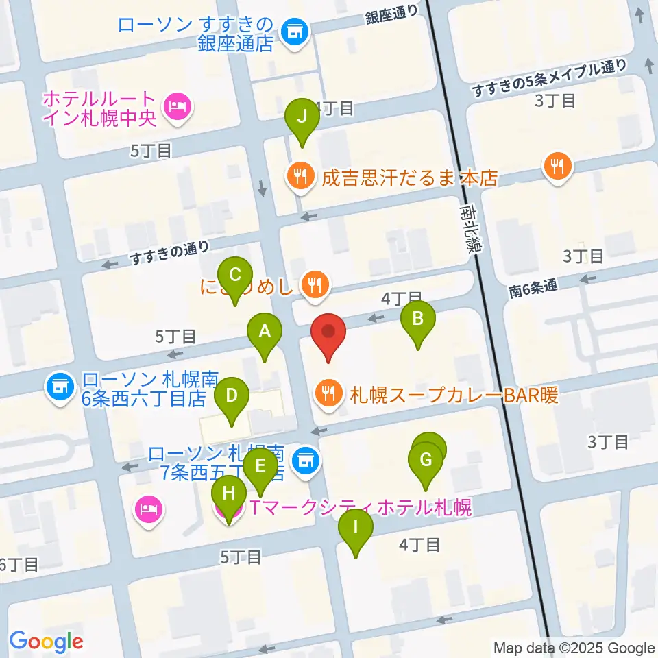札幌クレイジーモンキー周辺のホテル一覧地図