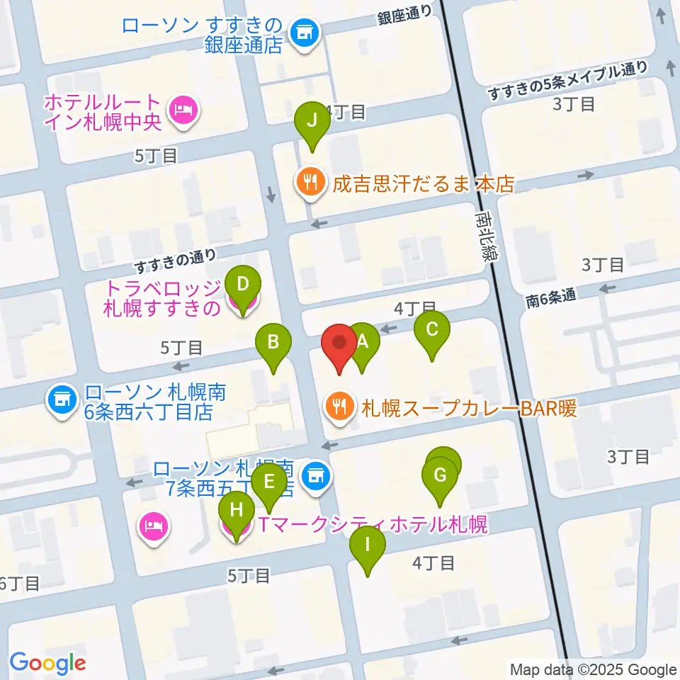 札幌クレイジーモンキー周辺のホテル一覧地図