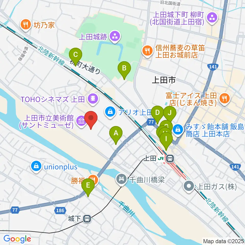 サントミューゼ周辺のホテル一覧地図