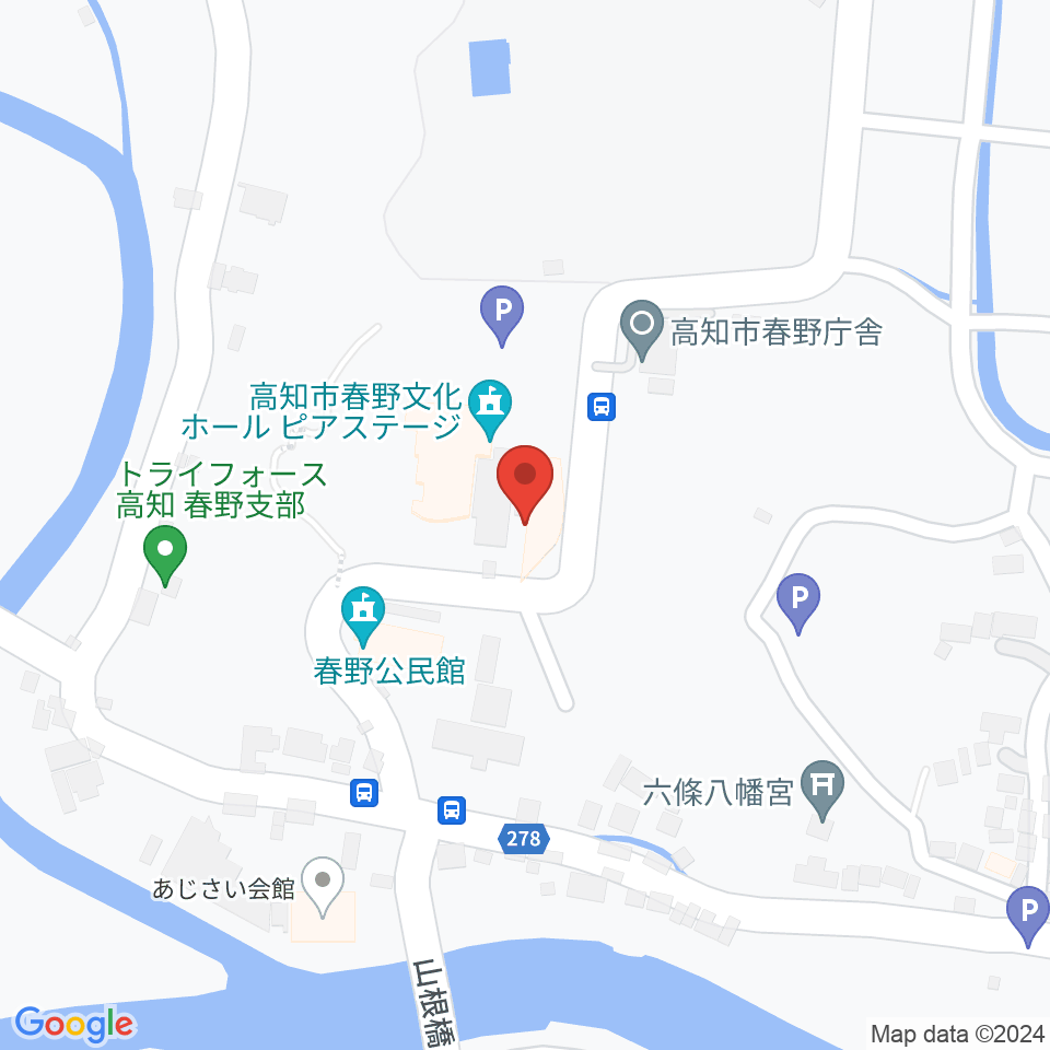 高知市春野文化ホールピアステージ周辺のホテル一覧地図