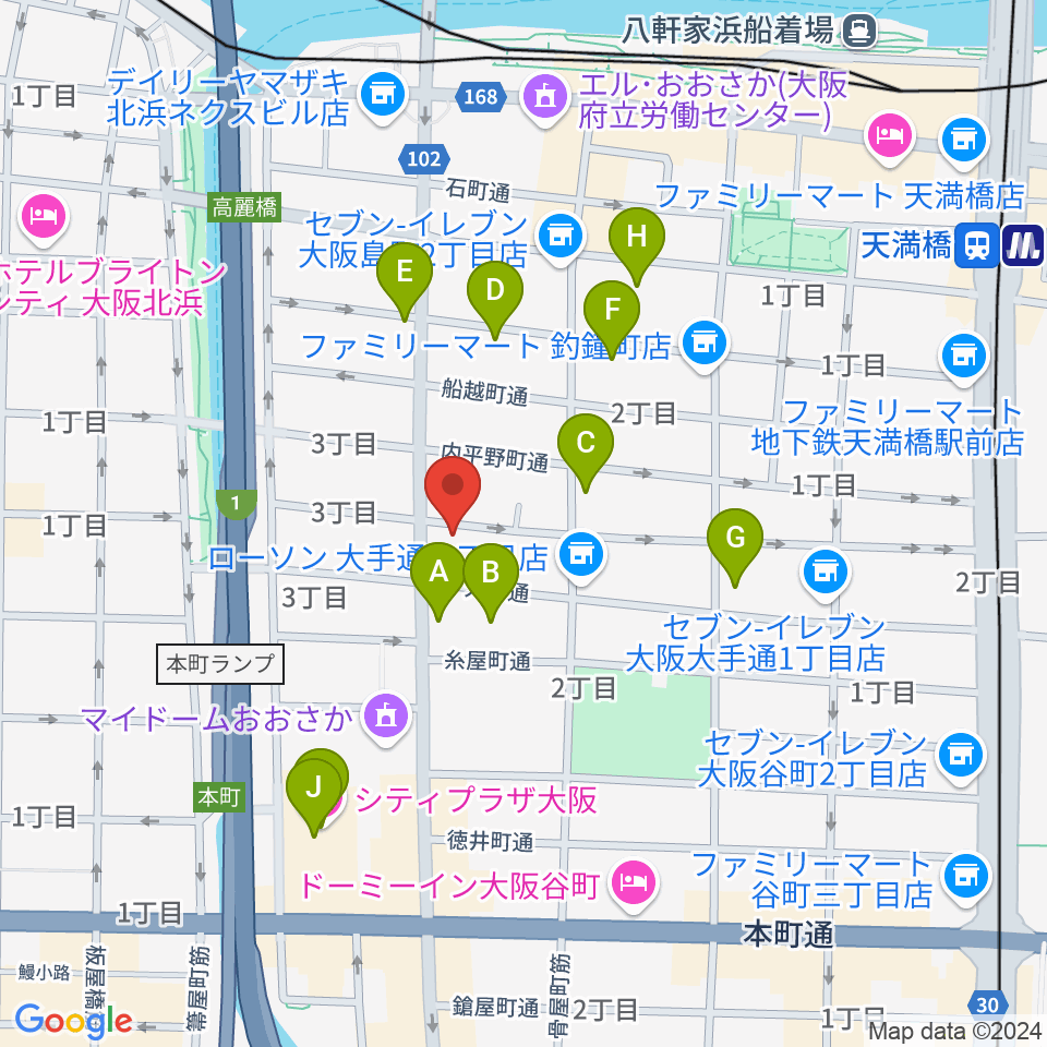 SKS音楽教室周辺のホテル一覧地図