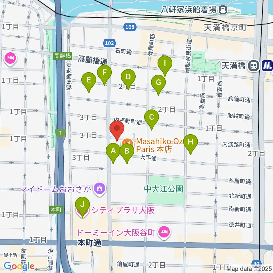 SKS音楽教室周辺のホテル一覧地図
