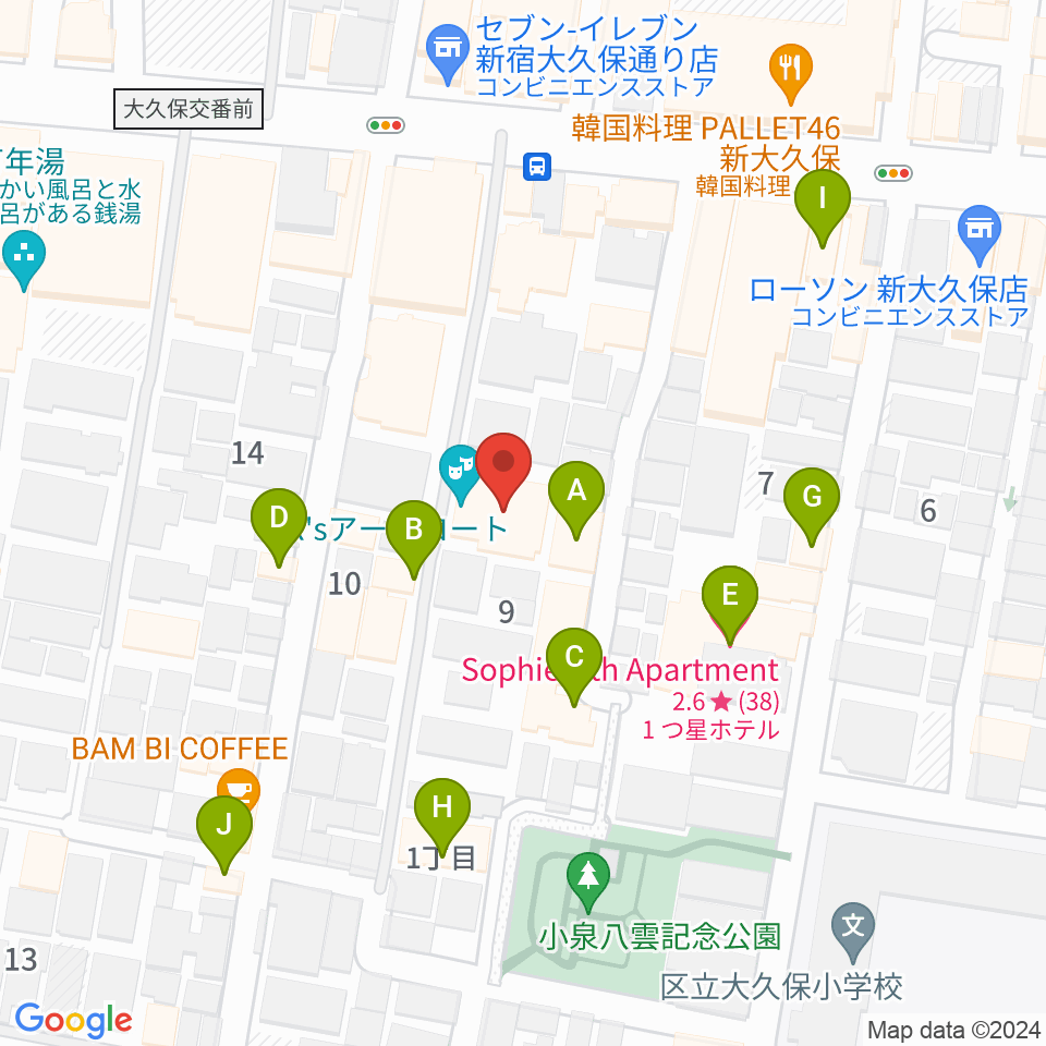 R'sアートコート周辺のホテル一覧地図