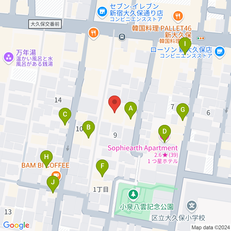 R'sアートコート周辺のホテル一覧地図