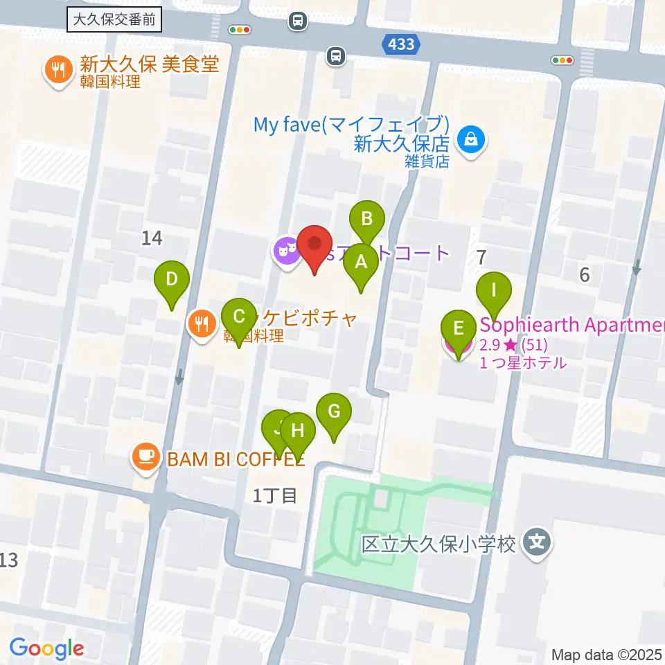 R'sアートコート周辺のホテル一覧地図