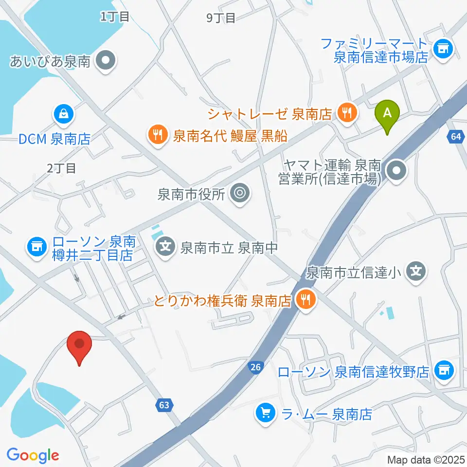 泉南市立文化ホール周辺のホテル一覧地図