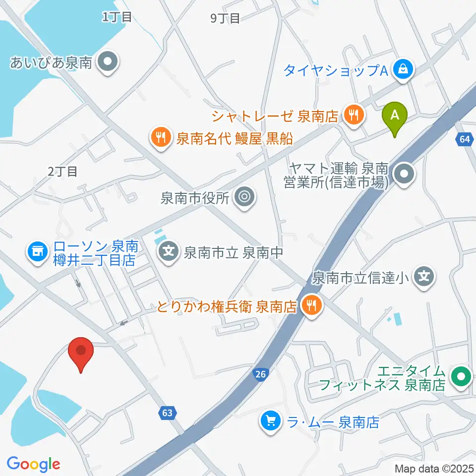 泉南市立文化ホール周辺のホテル一覧地図
