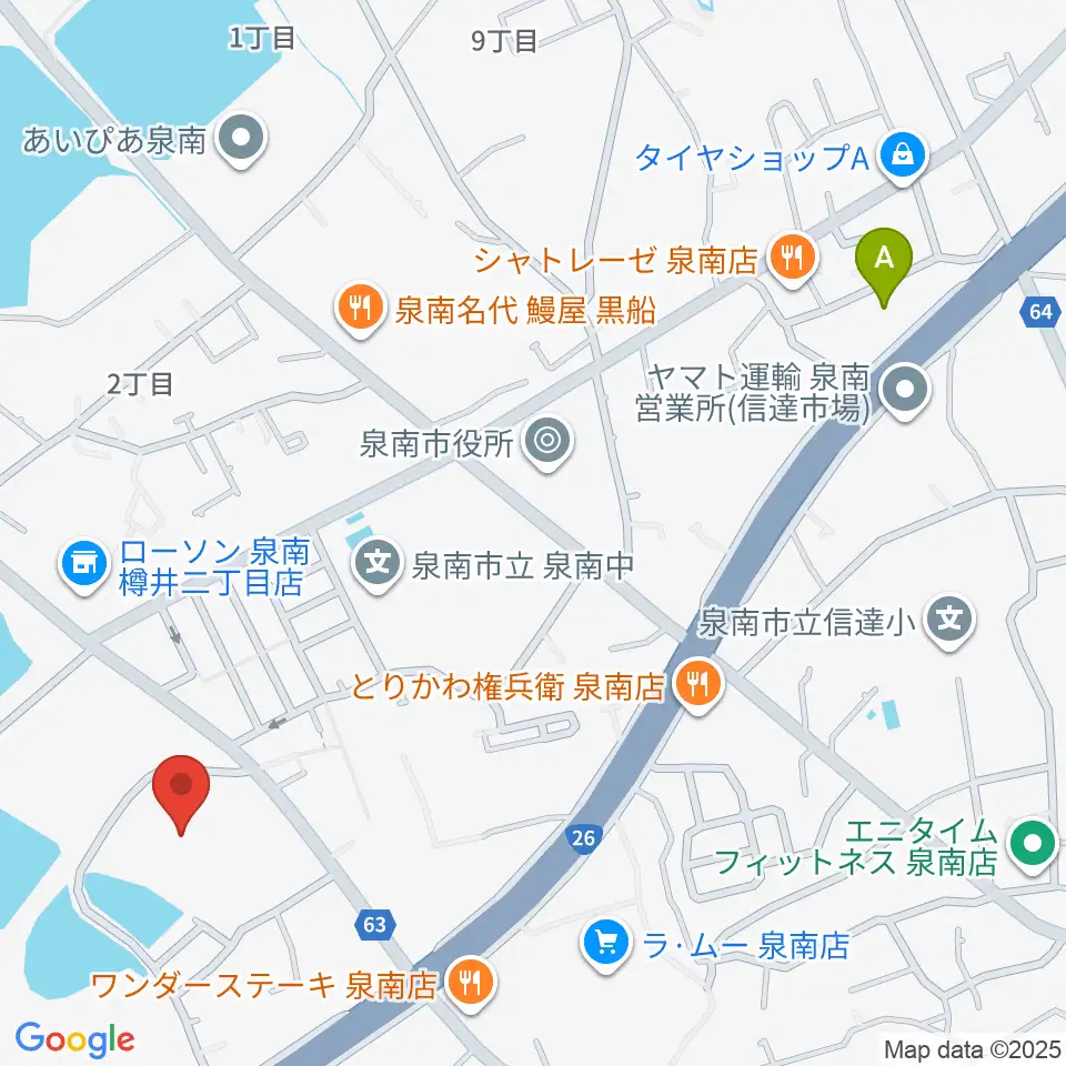 泉南市立文化ホール周辺のホテル一覧地図