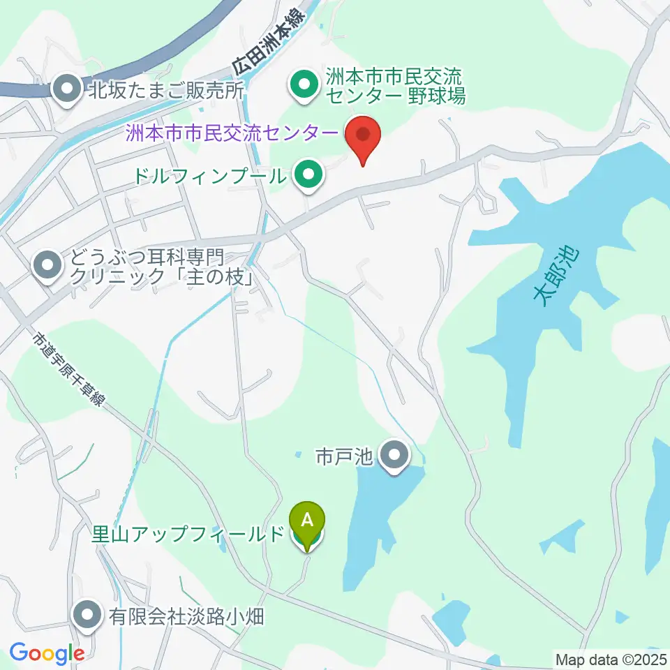 洲本市市民交流センター周辺のホテル一覧地図