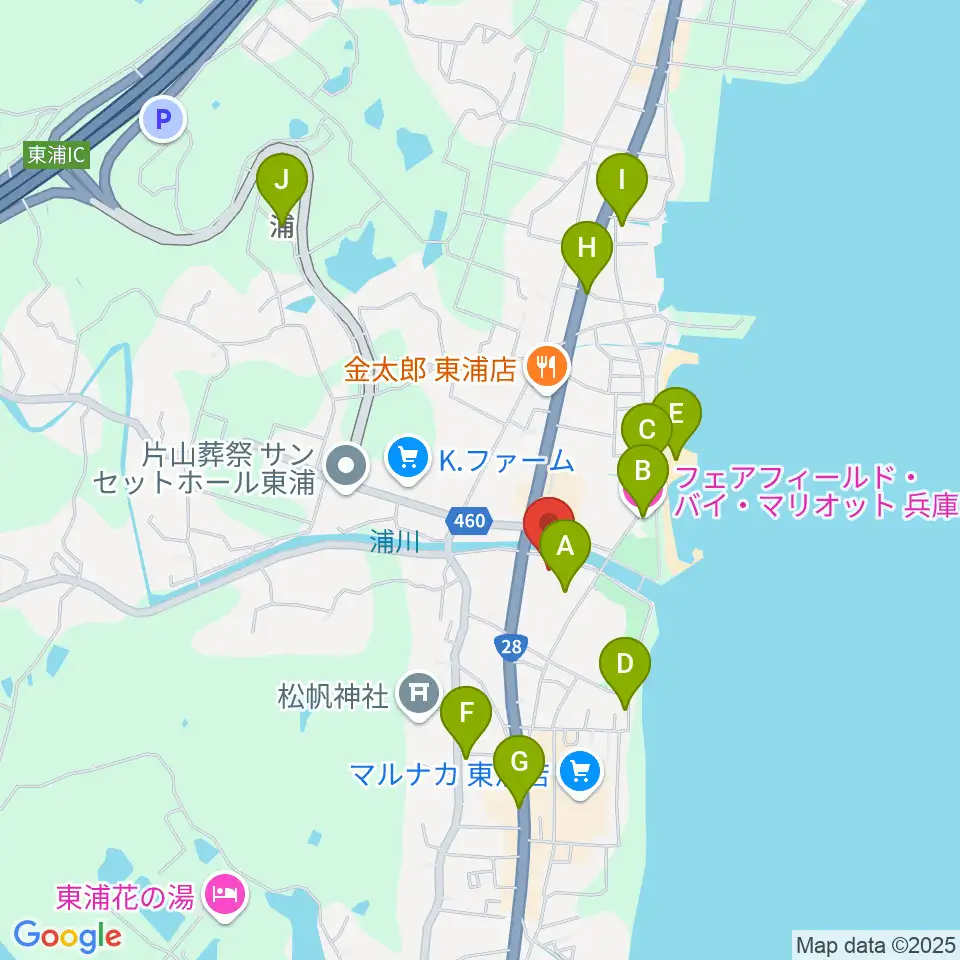 淡路市立サンシャインホール周辺のホテル一覧地図