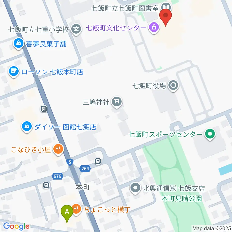 七飯町文化センター周辺のホテル一覧地図