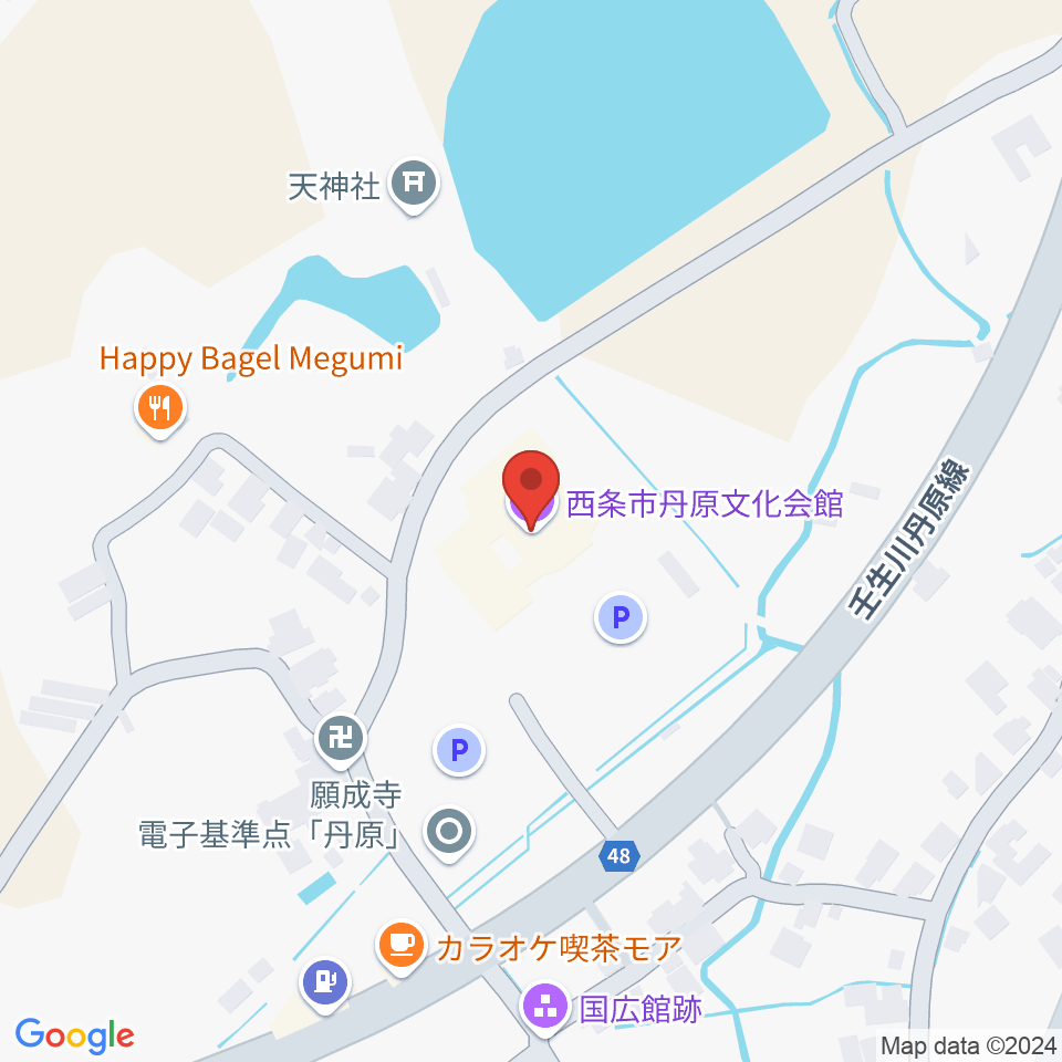 西条市丹原文化会館周辺のホテル一覧地図