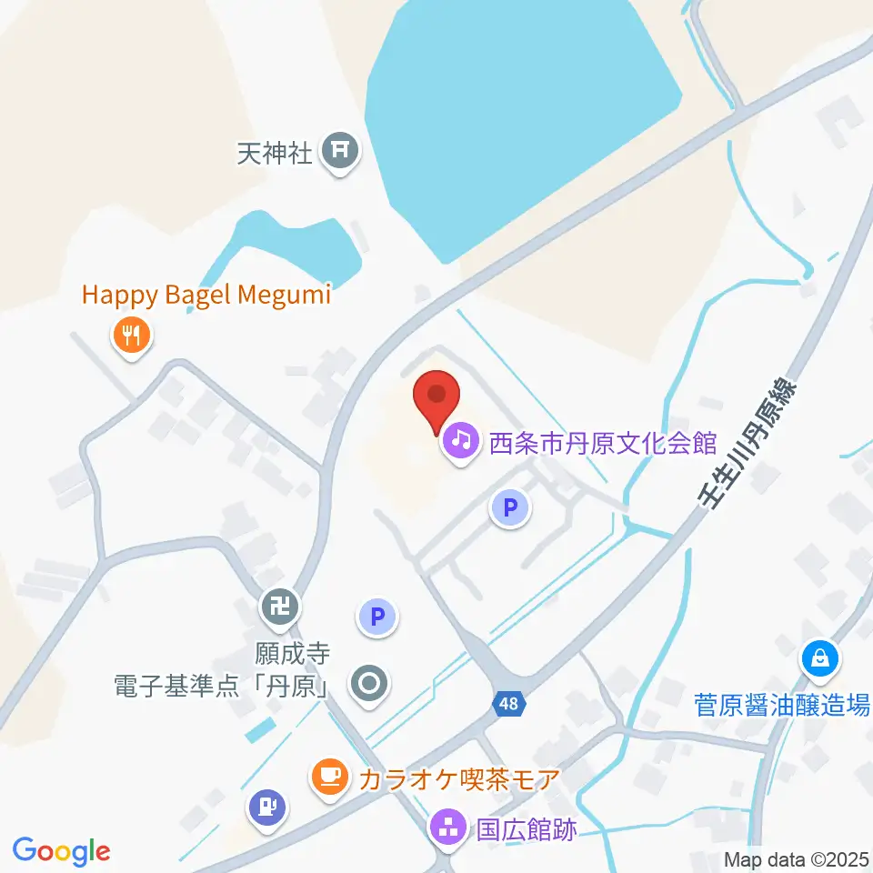 西条市丹原文化会館周辺のホテル一覧地図