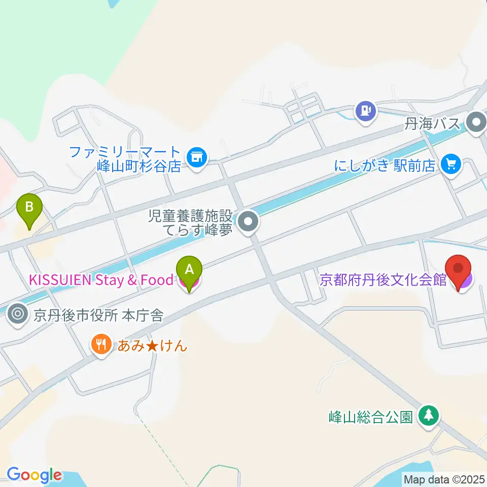 京都府丹後文化会館周辺のホテル一覧地図