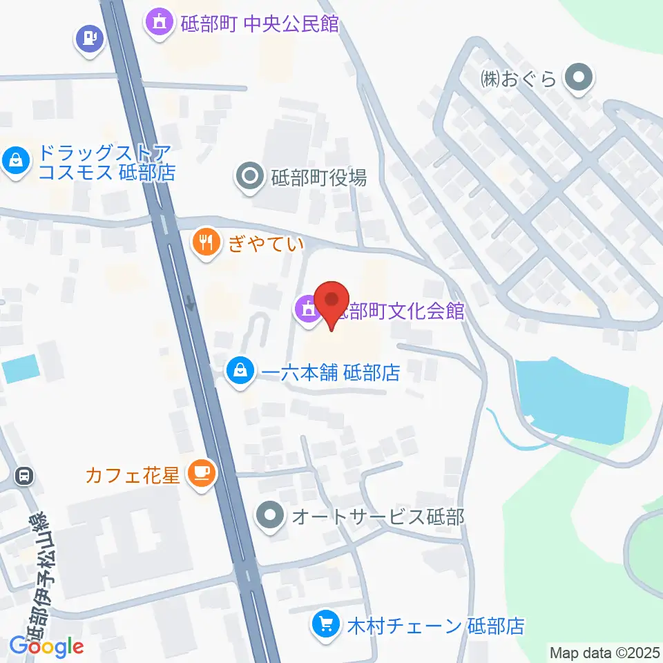 砥部町文化会館周辺のホテル一覧地図