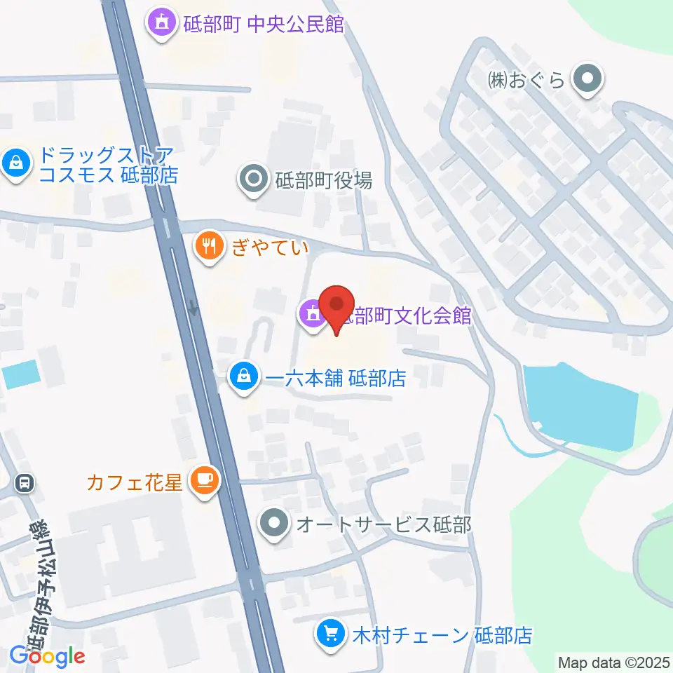 砥部町文化会館周辺のホテル一覧地図