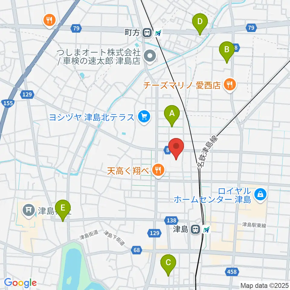 津島市文化会館周辺のホテル一覧地図